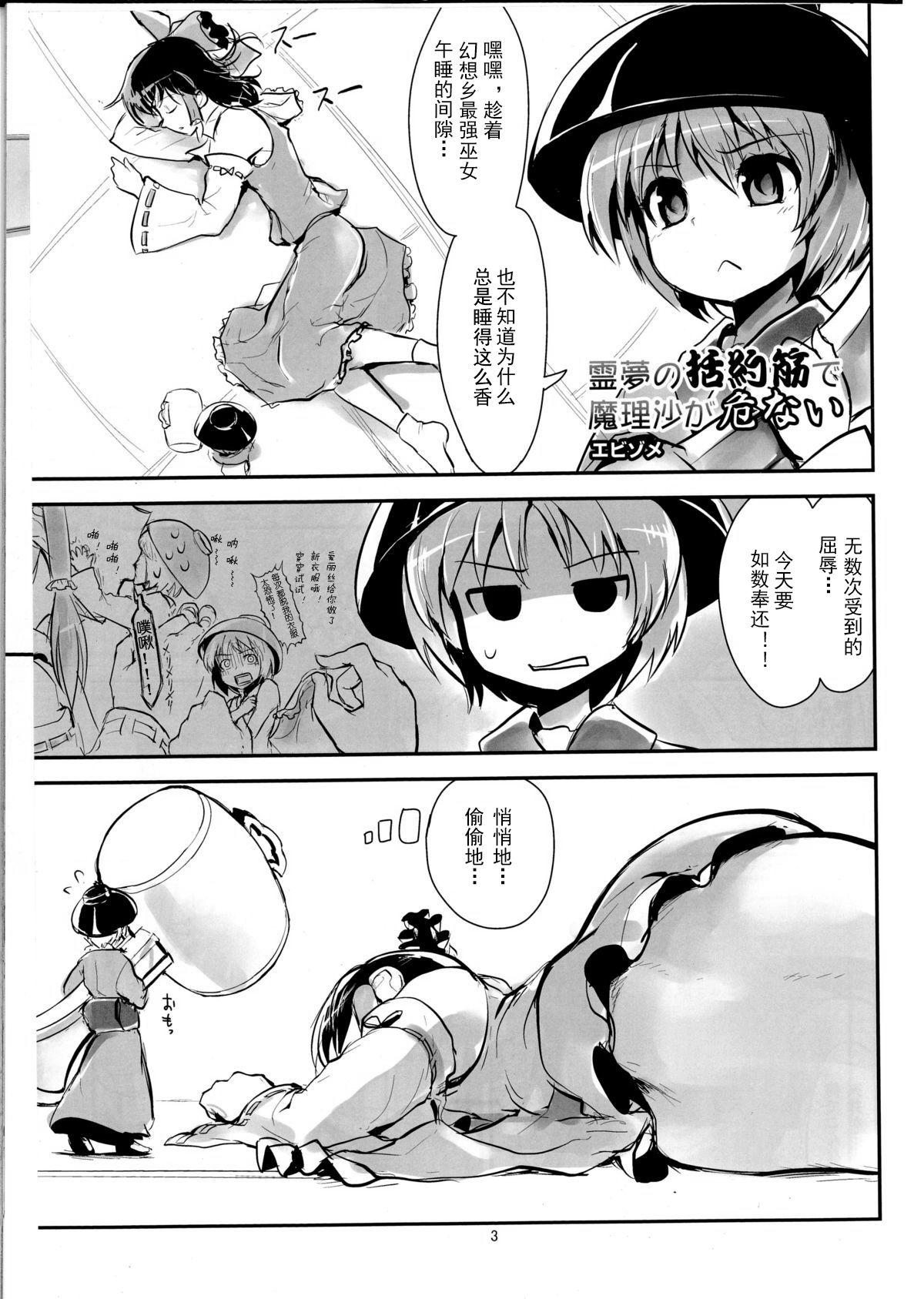 Metendo Reimu no Katsuyakukin de Marisa ga Abunai - Touhou project Couple Porn - Page 2