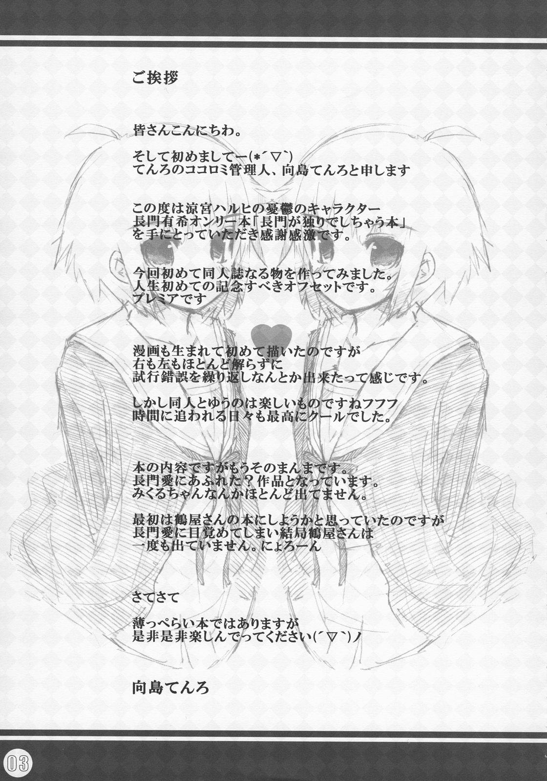 Blow Job Nagato ga hitori de shichau hon - The melancholy of haruhi suzumiya Punk - Page 2