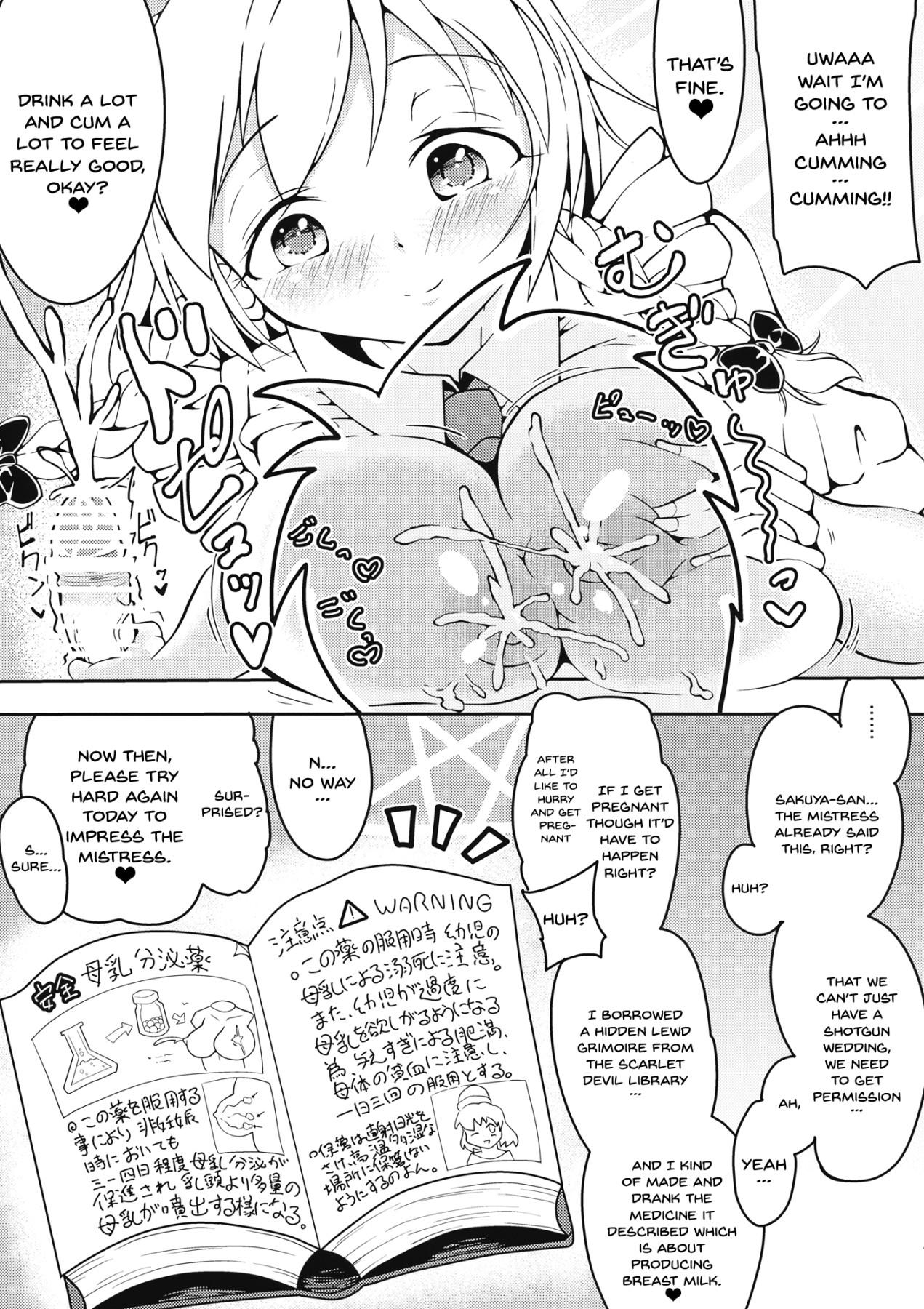 (Reitaisai 14) [DREAM CHASER (Kawatare)] Sakuya-san to Lovex na Hibi Milk Zoe | Lovesex Milk Days With Sakuya-san (Touhou Project) [English] {Doujins.com} 3