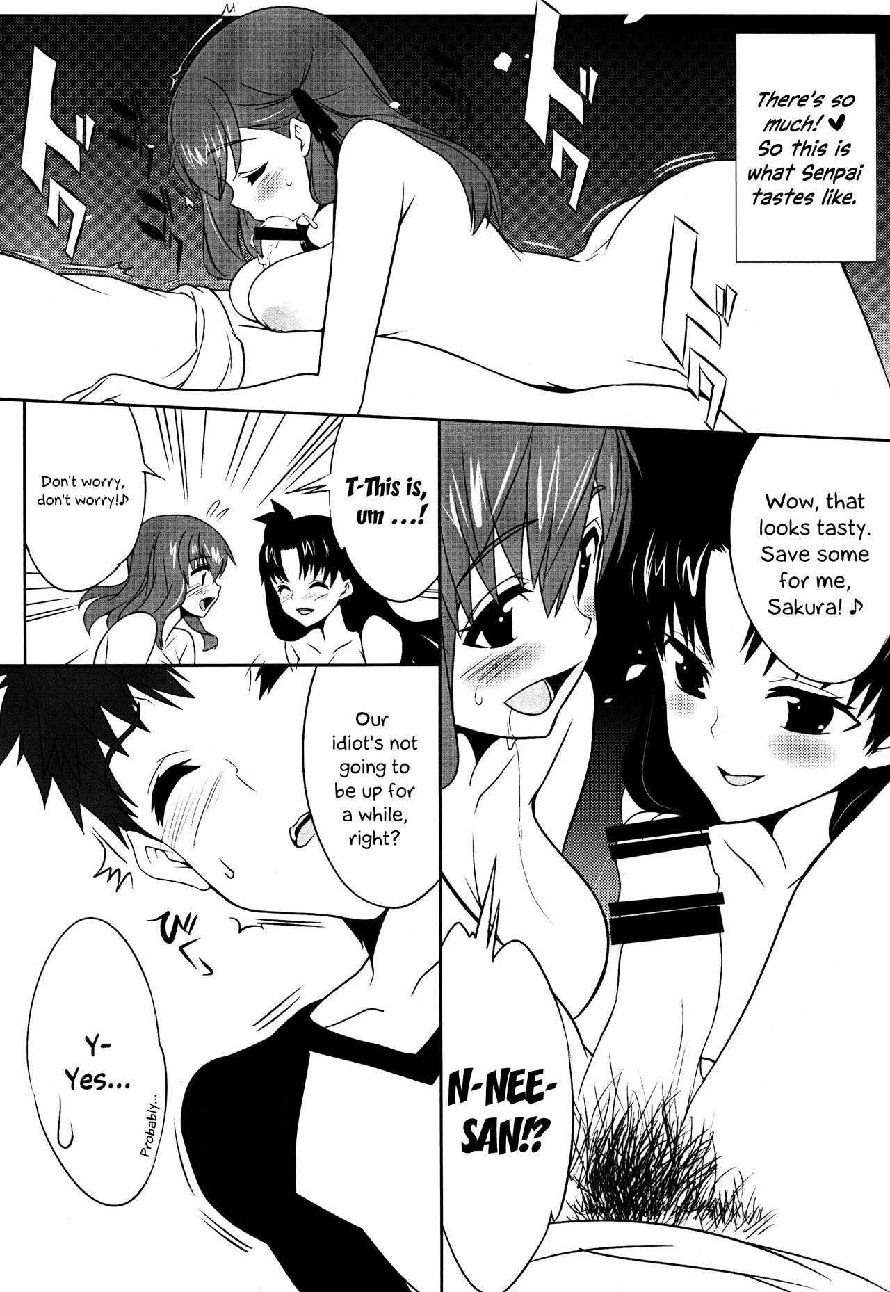 Vadia Himitsu no Sakura | The Secret Sakura - Fate stay night Sloppy Blowjob - Page 8