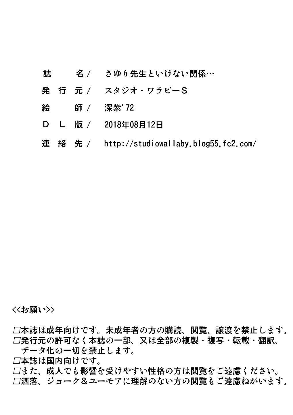 Blow Jobs Sayuri Sensei to Ikenai Kankei... - Original Butts - Page 25