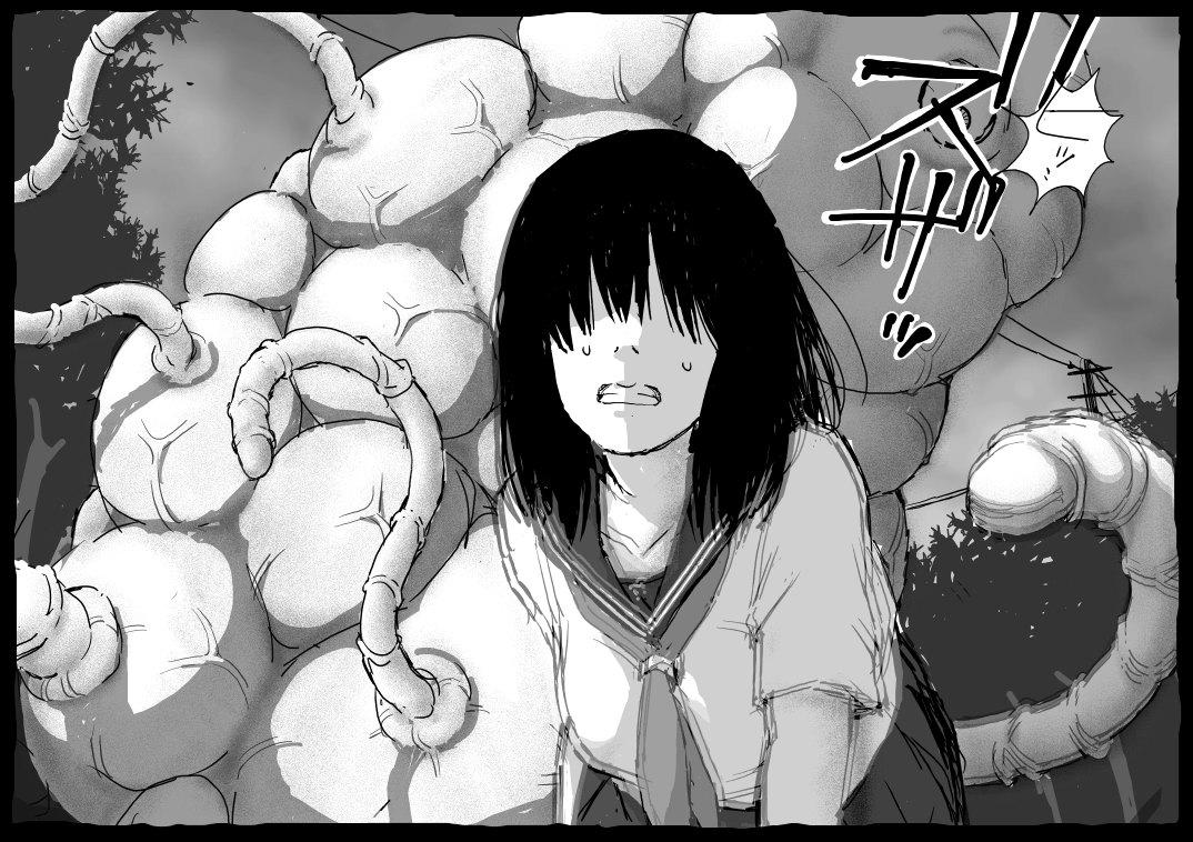 Gaping Megakure Jogakusei vs Zettai Haramase Monster - Original Ddf Porn - Page 8