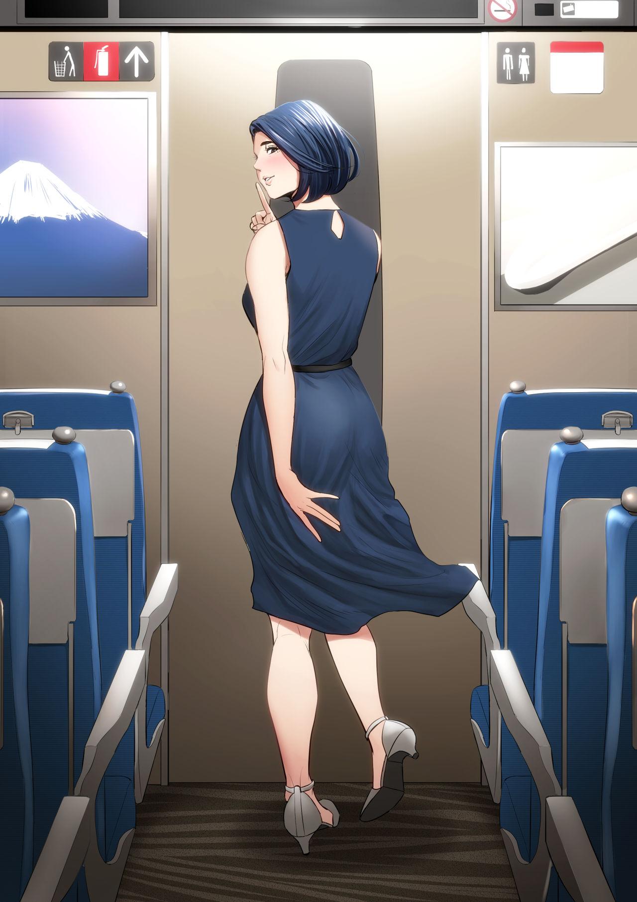 Milf Shinkansen de Nani shiteru!? | 在新幹線上做什麼啦!? - Original Hot Women Fucking - Picture 3