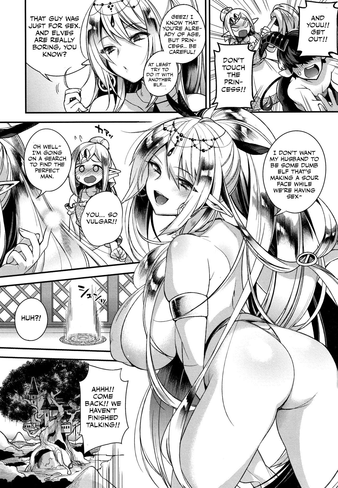 Hermana [Shindou] Shotaku-kun wa Elf no Hime-sama o Jouzu ni Haramaserareru kana? (Hitonarazaru Oyomesama) [English] [Otokonoko Scans] Hot Girls Fucking - Page 6