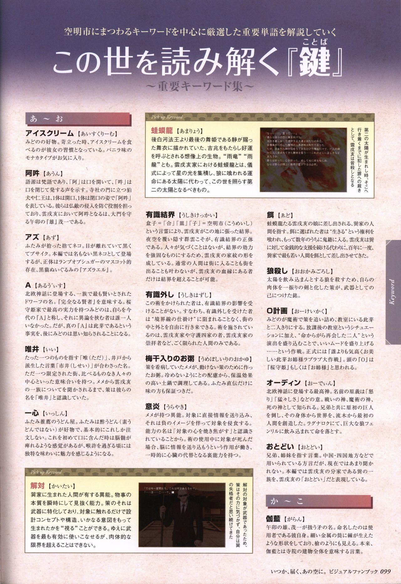 Itsuka, Todoku, Ano Sora ni. visual fanbook 99