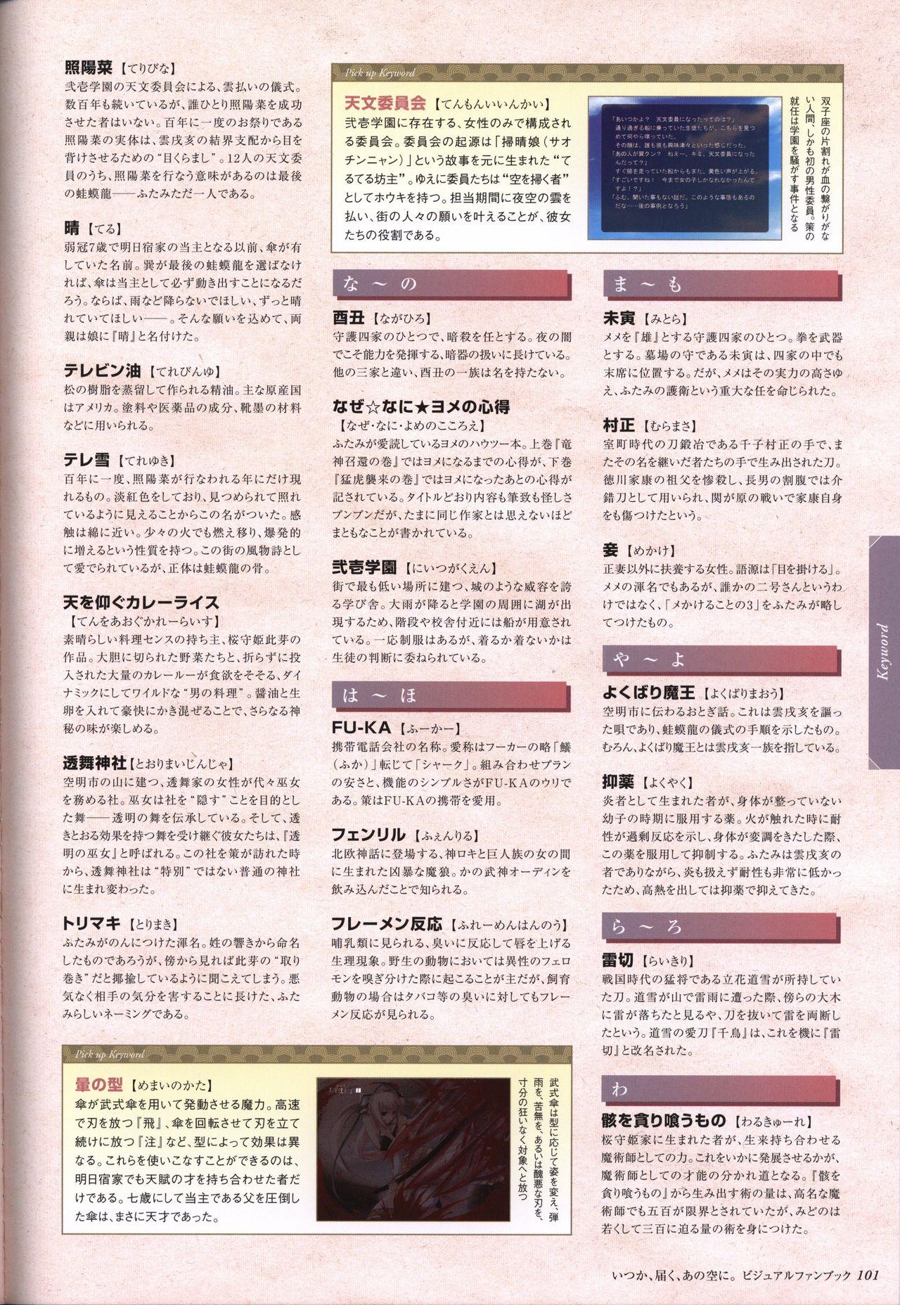 Itsuka, Todoku, Ano Sora ni. visual fanbook 101