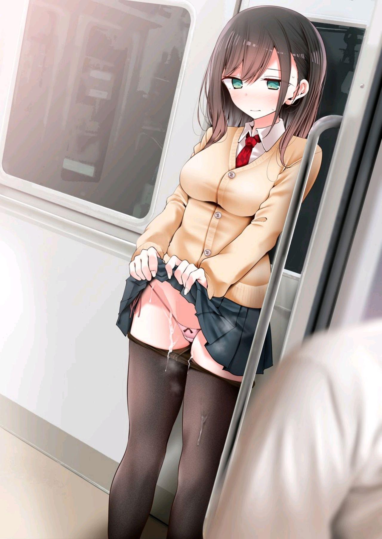 Pussy Fucking tsukin densha de pantsu o misete kuru JK ga itanode hametemita 1 Sesso - Picture 3