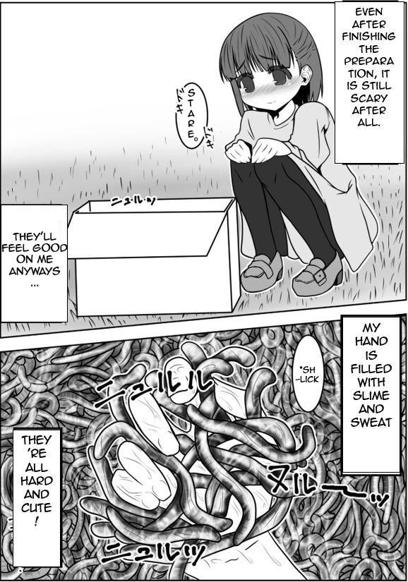 Petite Teen Mimizu Senbiki, Hako no Naka! | 1000 Earthworms in the Box - Original Creamy - Page 9