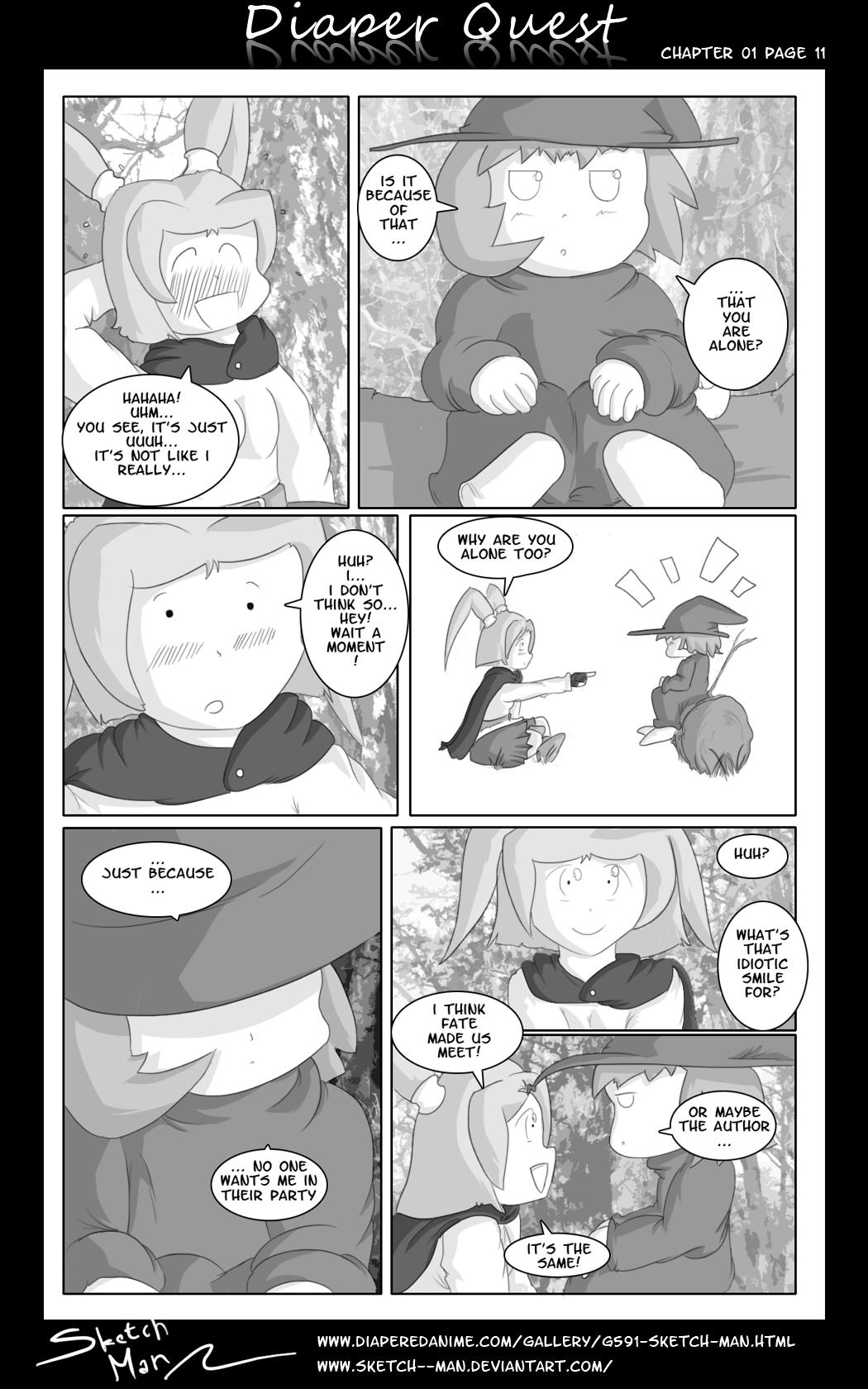 Brunettes Sketch Man's Diaper Quest Complete Sem Camisinha - Page 11