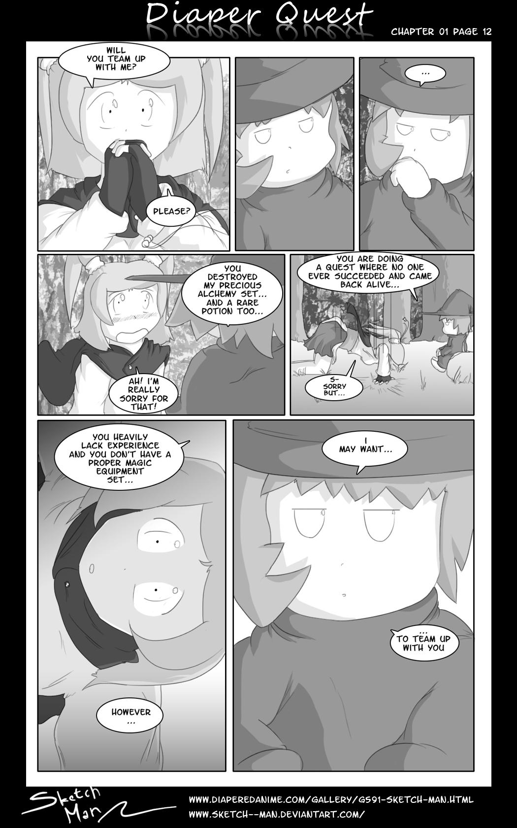 Doublepenetration Sketch Man's Diaper Quest Complete Handjobs - Page 12