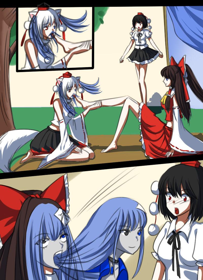 Sexy Girl Sex 《附身是个什么玩意？》附身神杜 - Touhou project Double Blowjob - Page 6