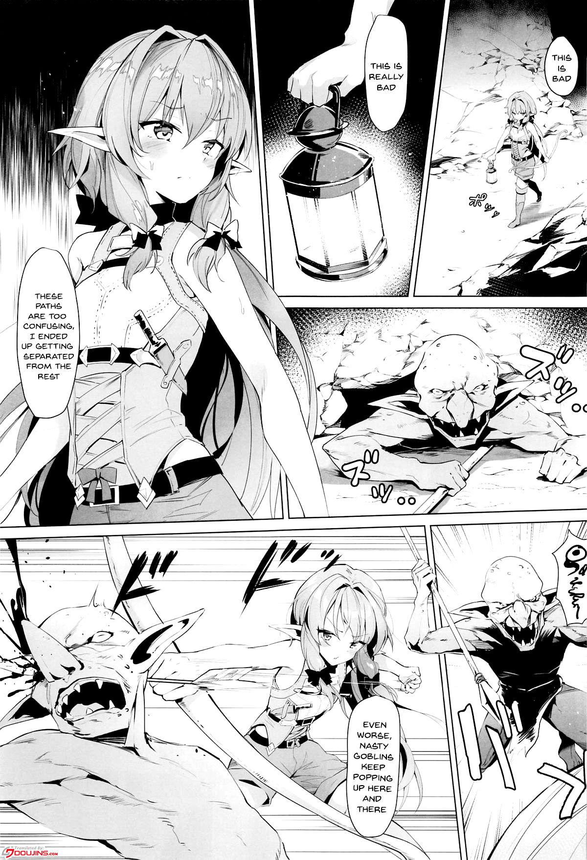 Freaky Moshi Onna Seirei ga Goblin ni Tsukamattara... - Goblin slayer Ass Licking - Page 2