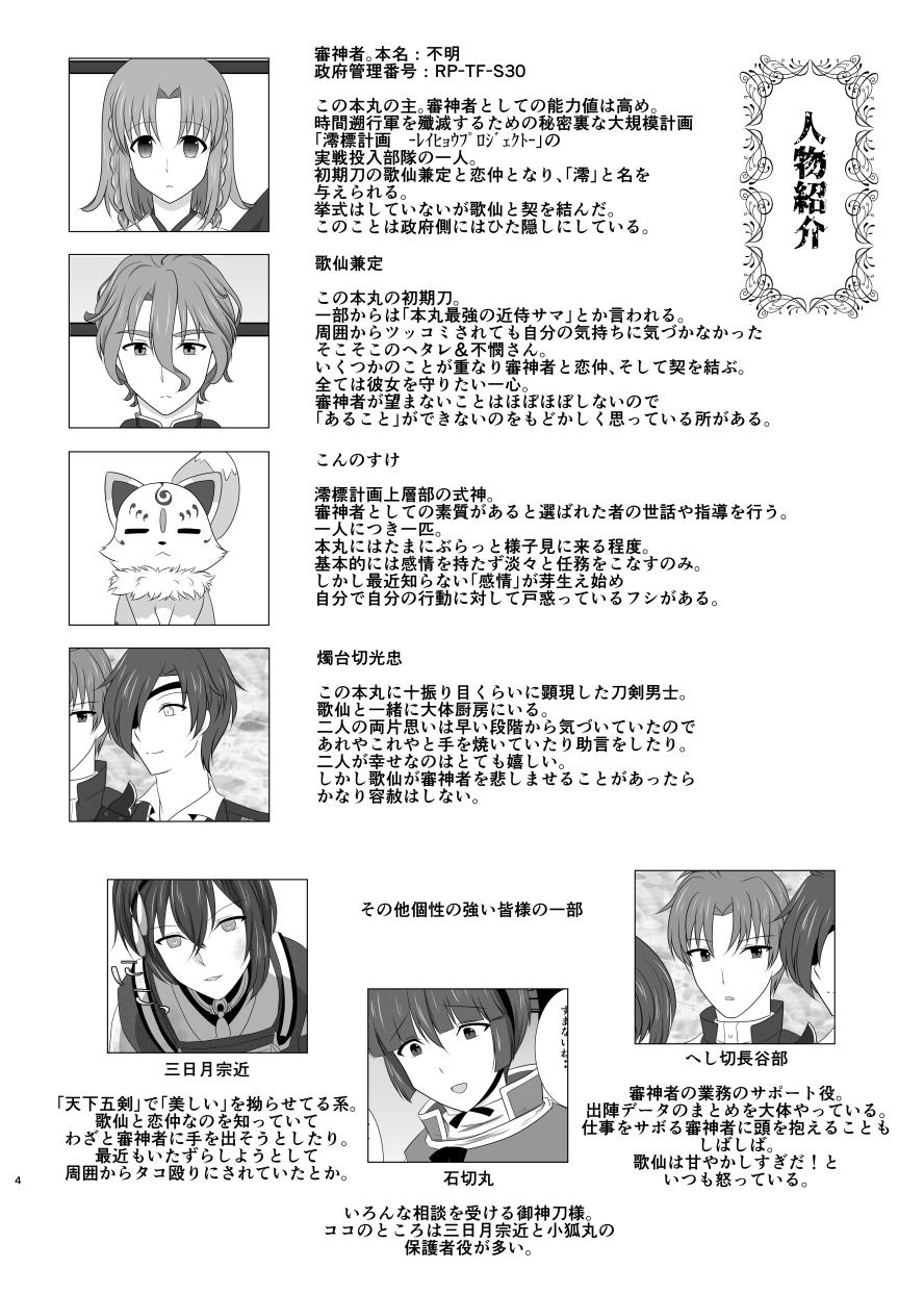 Gordinha Tamerai to Uso no Hanabira - Touken ranbu Amature - Page 3