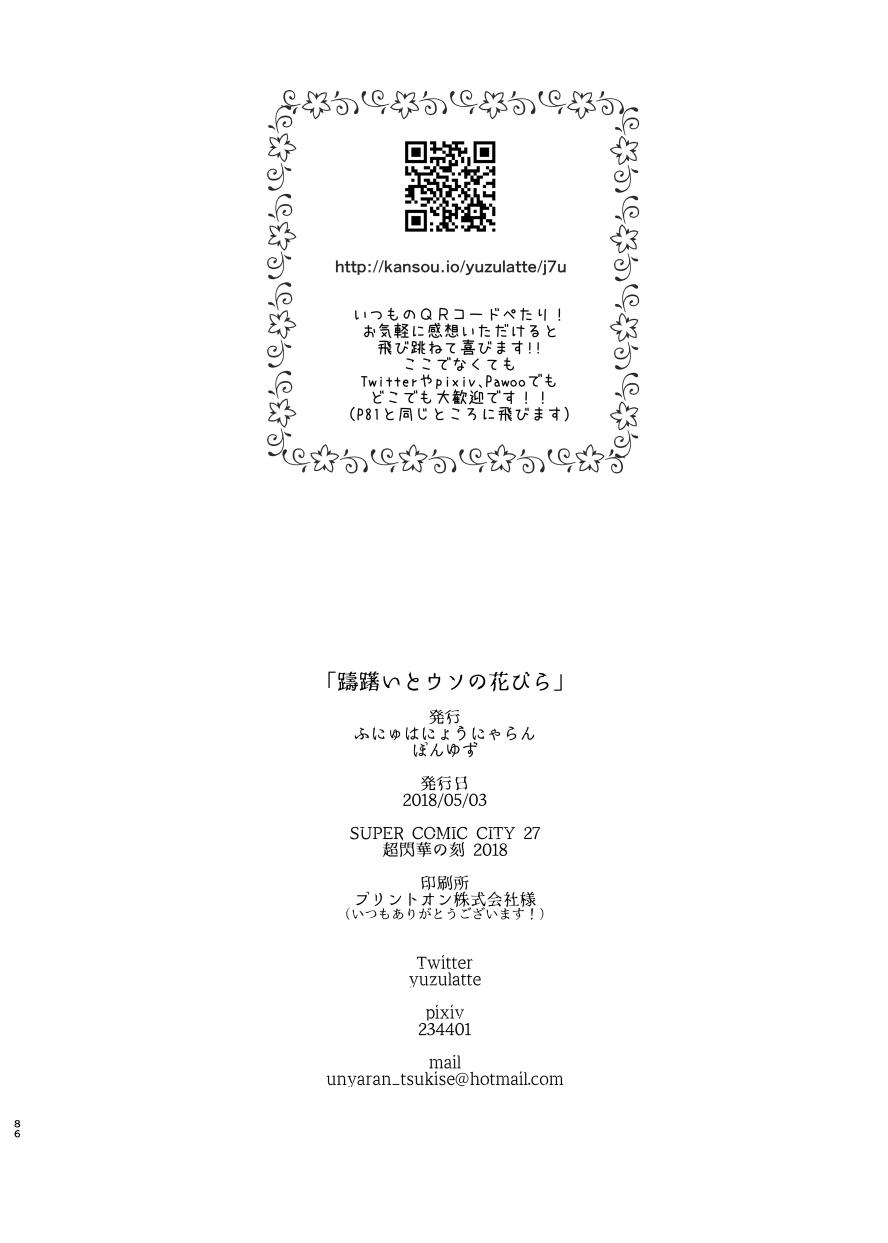 Grande Tamerai to Uso no Hanabira - Touken ranbu Facials - Page 85