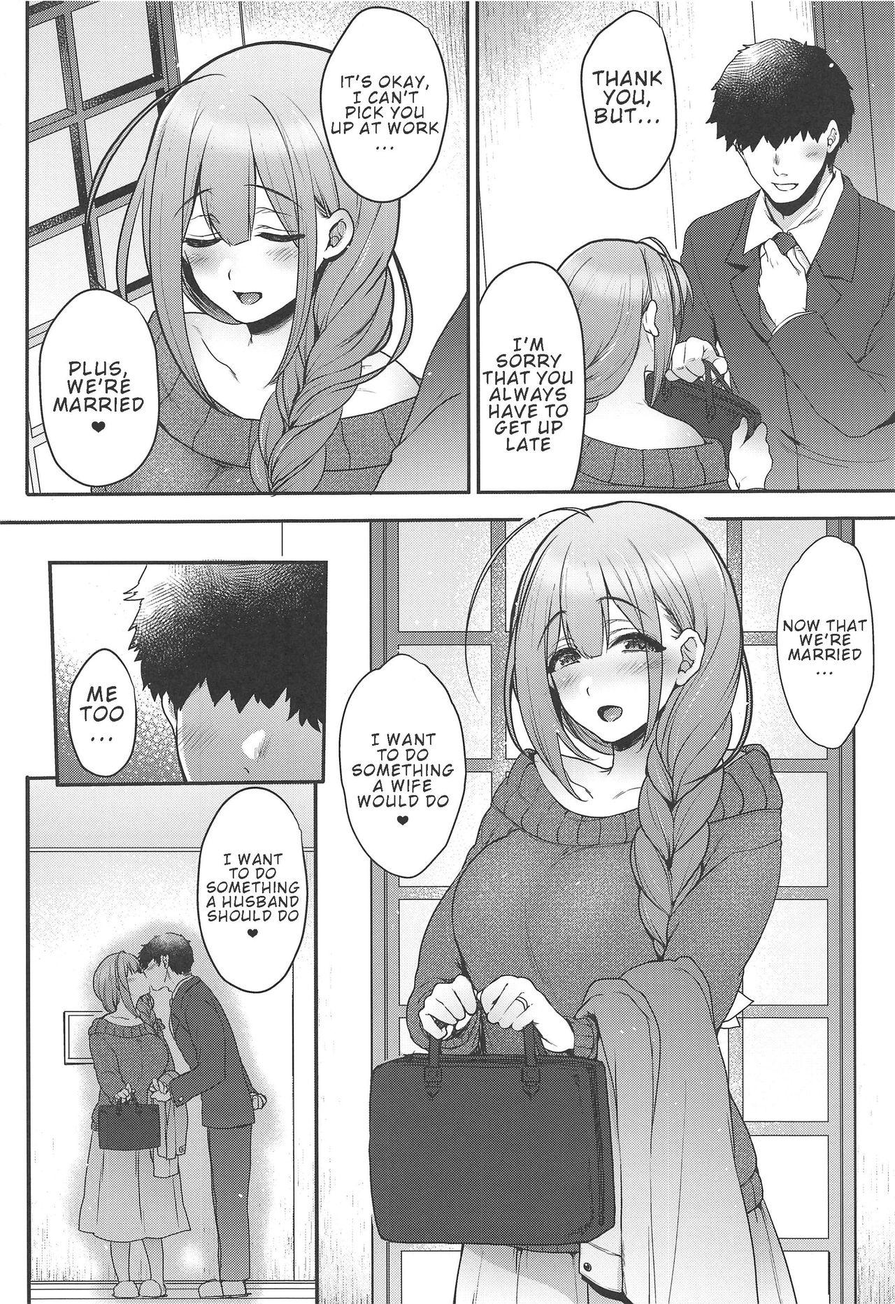 Cumload Aisai Seikatsu | Having Sex With My Lovely Wife - The idolmaster Groping - Page 5