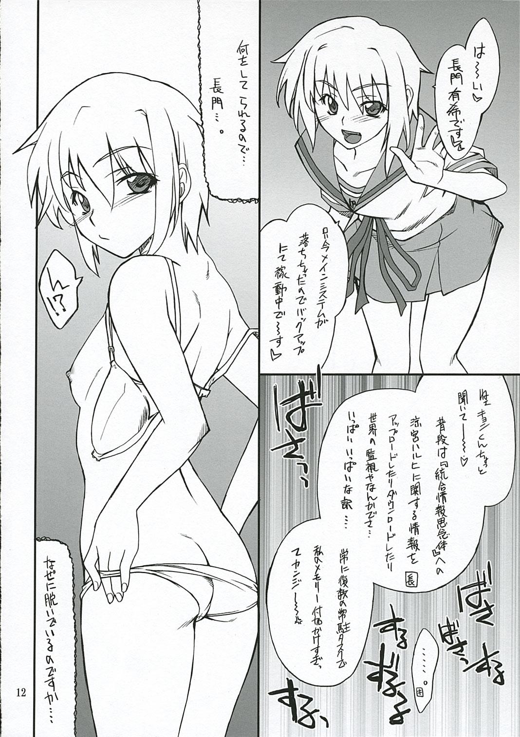18 Porn Mousou Desho Desho? Nagato-san Bousou desu!? - The melancholy of haruhi suzumiya Belly - Page 11