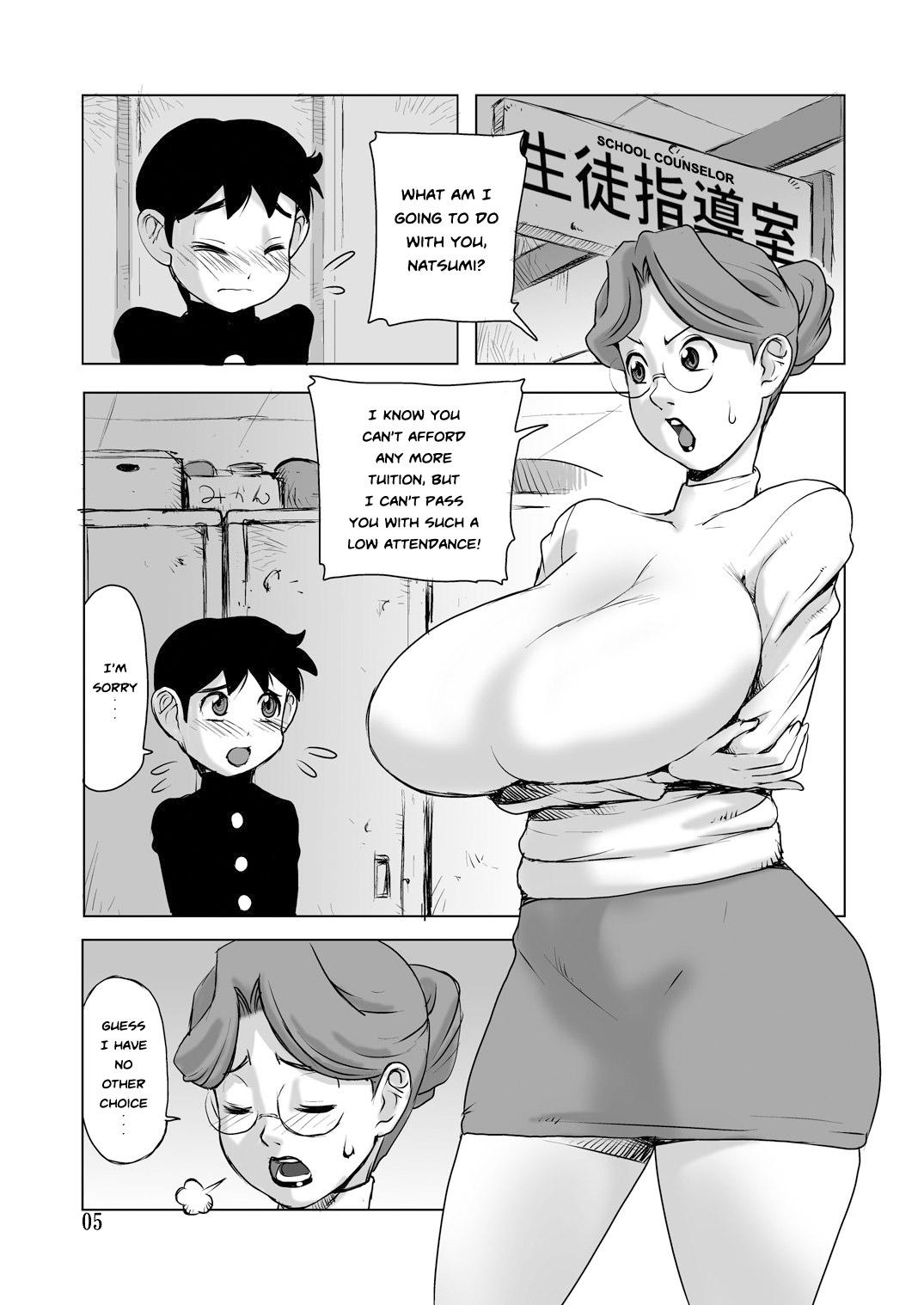 (COMIC1☆05) [Penguindou] Bakunyuu Onna Kyoushi to Deka Chin Seito | Enormous-Breasted Female Teacher and Huge-Dick Student [English] 3
